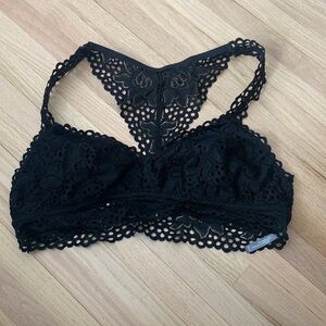 Aerie Black Eyelette Bralette - Racerback